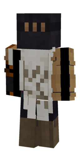 Black skin: body, back render