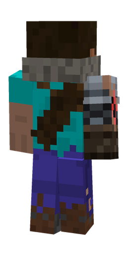 Black skin: body, back render