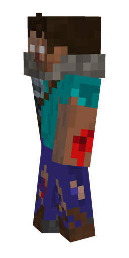 Black skin: body, left side render