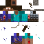 Black skin: raw texture render