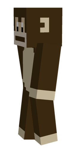 Brown skin: body, left side render