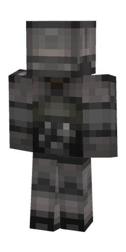 Black skin: body, back render