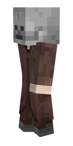 Brown skin: body, left side render