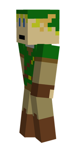 Brown skin: body, left side render