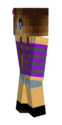 Brown skin: body, left side render