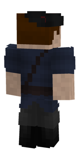 Black skin: body, back render