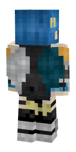 Black skin: body, back render
