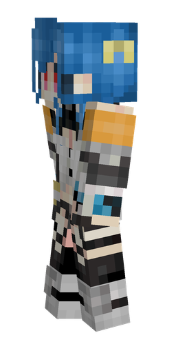 Black skin: body, left side render