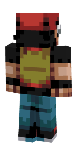 Black skin: body, back render