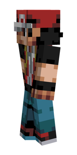 Black skin: body, left side render