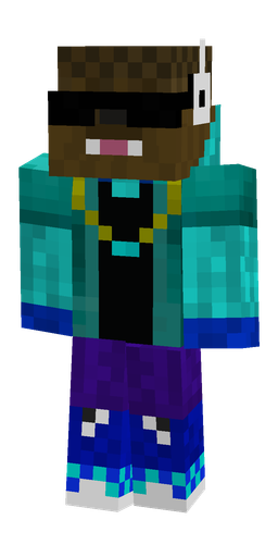 Blue skin: body, front render