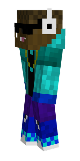 Blue skin: body, left side render