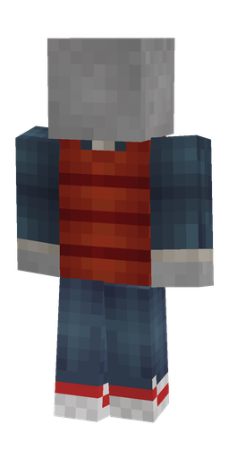 Blue skin: body, back render