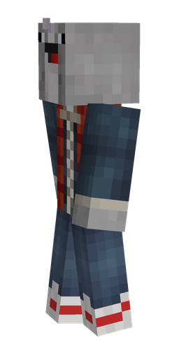 Blue skin: body, left side render