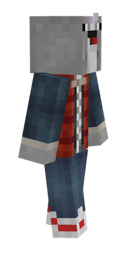 Blue skin: body, right side render