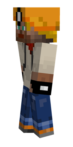 Blue skin: body, left side render