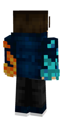 Black skin: body, back render