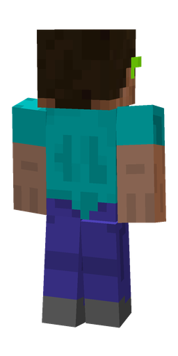 Blue skin: body, back render