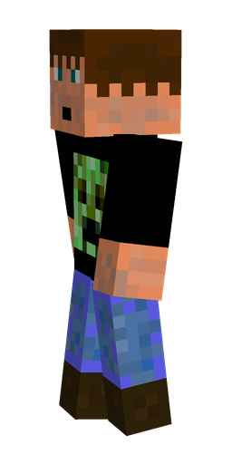 Black skin: body, left side render