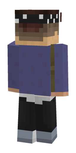 Black skin: body, back render