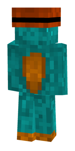 Blue skin: body, back render