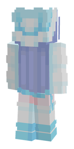 Blue skin: body, back render