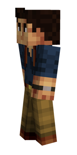 Black skin: body, left side render