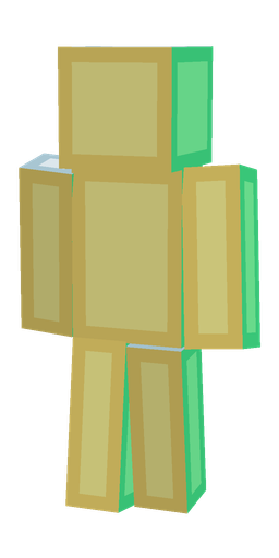 Blue skin: body, back render