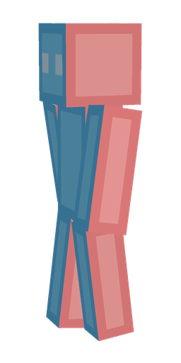 Blue skin: body, left side render