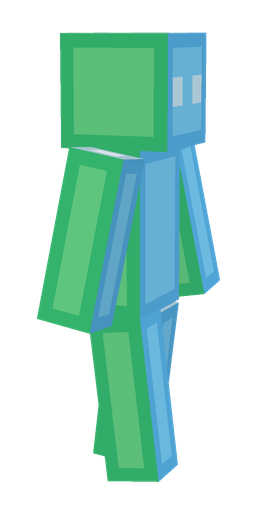 Blue skin: body, right side render