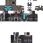 Black skin: raw texture render