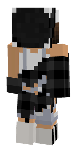 Black skin: body, back render