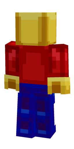 Blue skin: body, back render