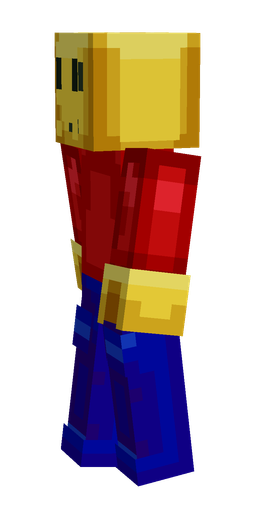 Blue skin: body, left side render