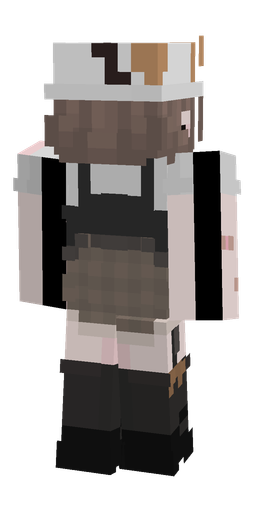Black skin: body, back render