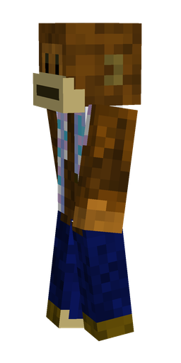 Blue skin: body, left side render