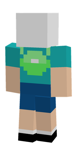 Blue skin: body, back render