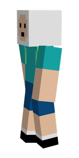 Blue skin: body, left side render