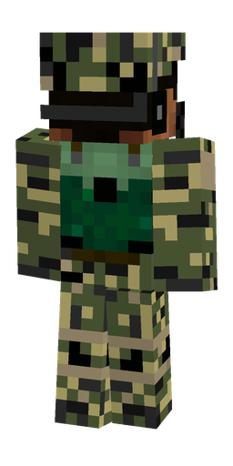 Black skin: body, back render