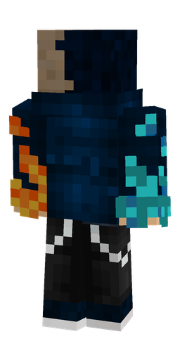 Black skin: body, back render