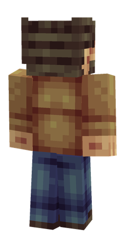 Blue skin: body, back render