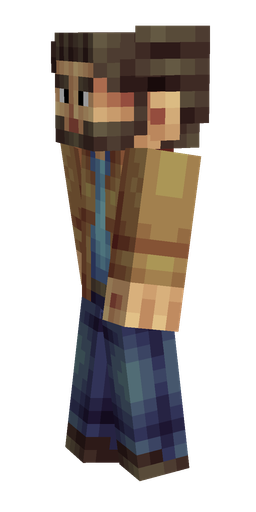 Blue skin: body, left side render