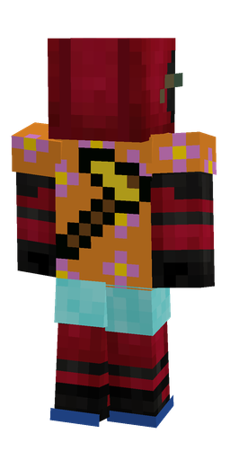 Black skin: body, back render