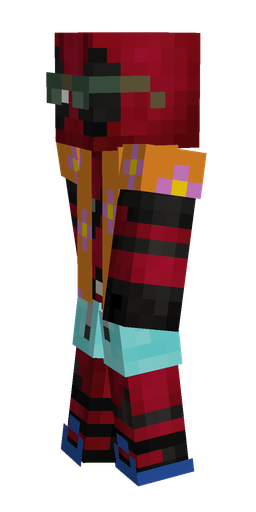 Black skin: body, left side render