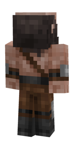 Black skin: body, back render