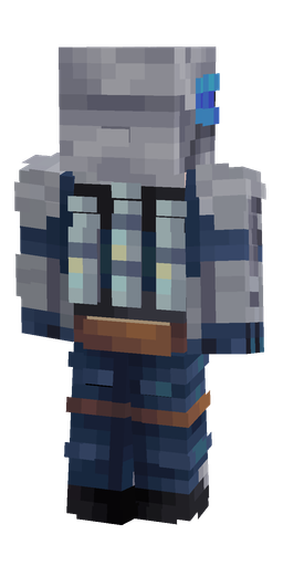 Black skin: body, back render