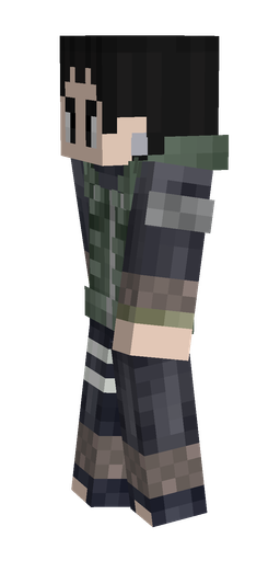 Black skin: body, left side render