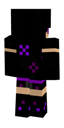 Black skin: body, back render