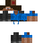 Black skin: raw texture render