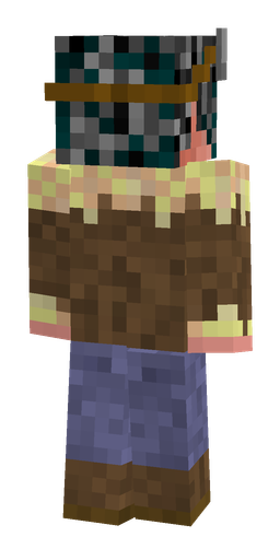 Blue skin: body, back render